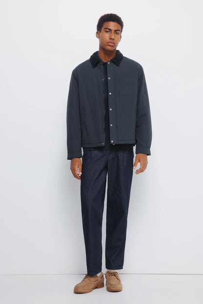 Springfield_Green Print_Corduroy Neck Jacket_0952095_29_06