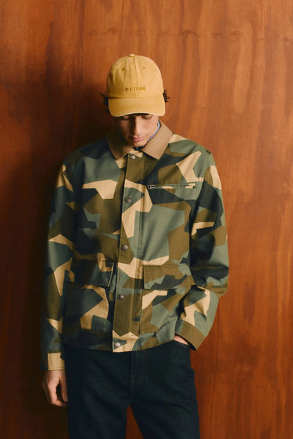 Springfield Khaki Men Camouflage Contrast Collar Parka SKU: 0953537_95 Image 02