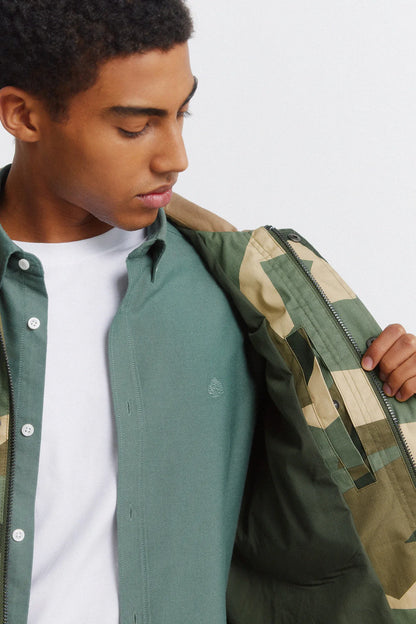 Springfield Khaki Men Camouflage Contrast Collar Parka SKU: 0953537_95 Image 06