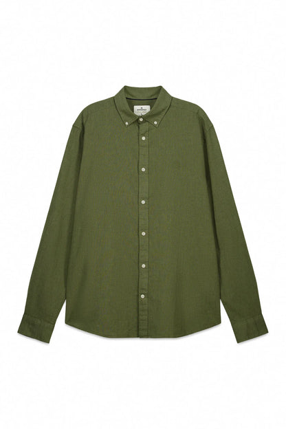 Springfield Khaki Men Linen Shirt SKU: 0993387_93 Image 06