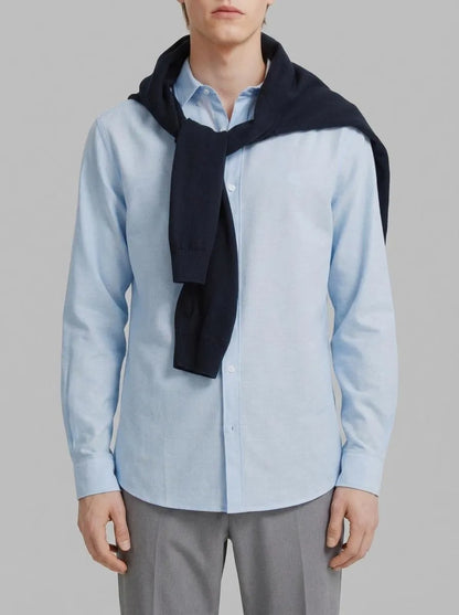 Springfield Blue Men Linen Shirt SKU: 0993395_15 Image 00