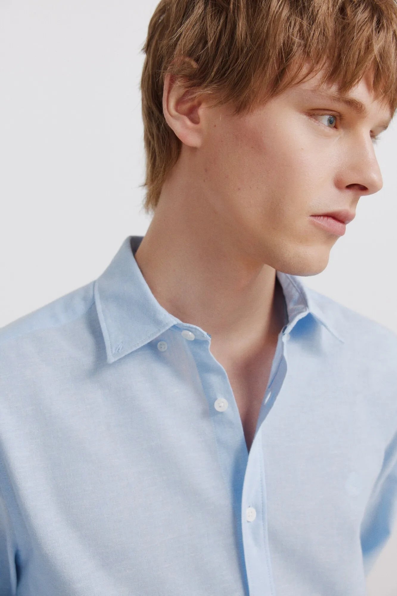 Springfield Blue Men Linen Shirt SKU: 0993395_15 Image 03