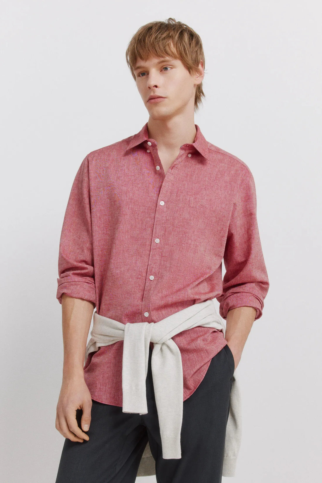 Springfield Red Men Linen Shirt SKU: 0993395_60 Image 01