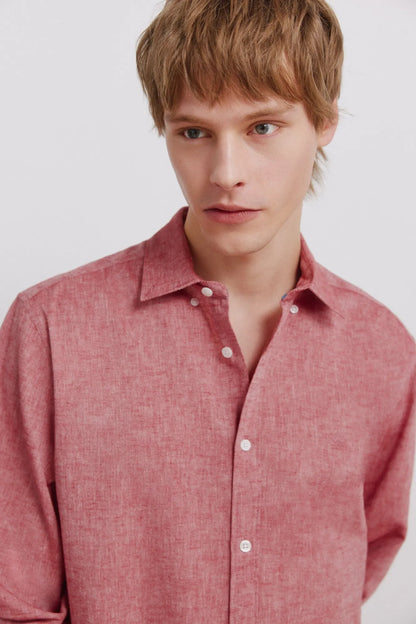 Springfield Red Men Linen Shirt SKU: 0993395_60 Image 03
