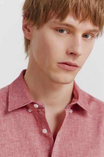 Springfield Red Men Linen Shirt SKU: 0993395_60 Image 05