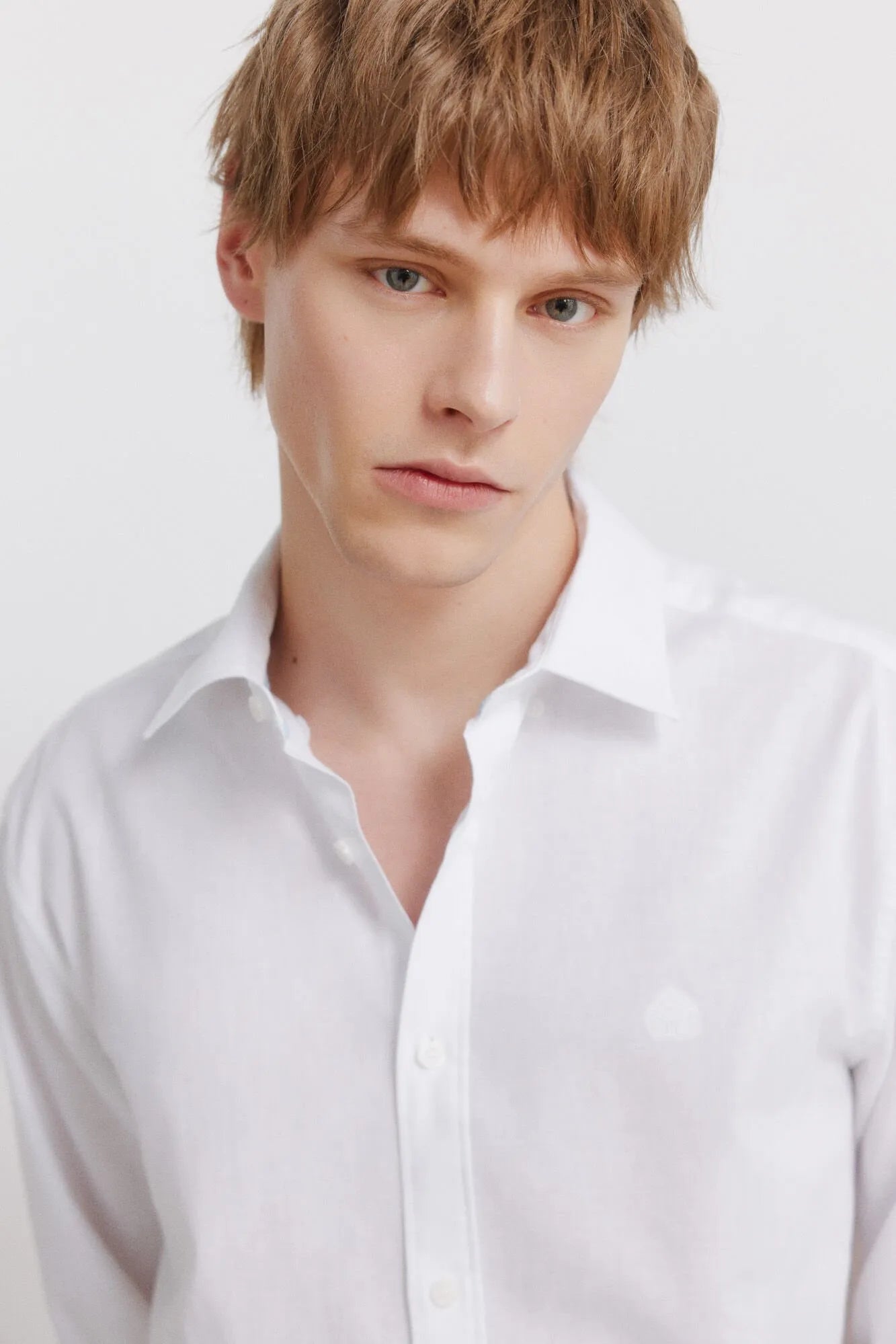 Springfield White Men Linen Shirt SKU: 0993395_99 Image 04