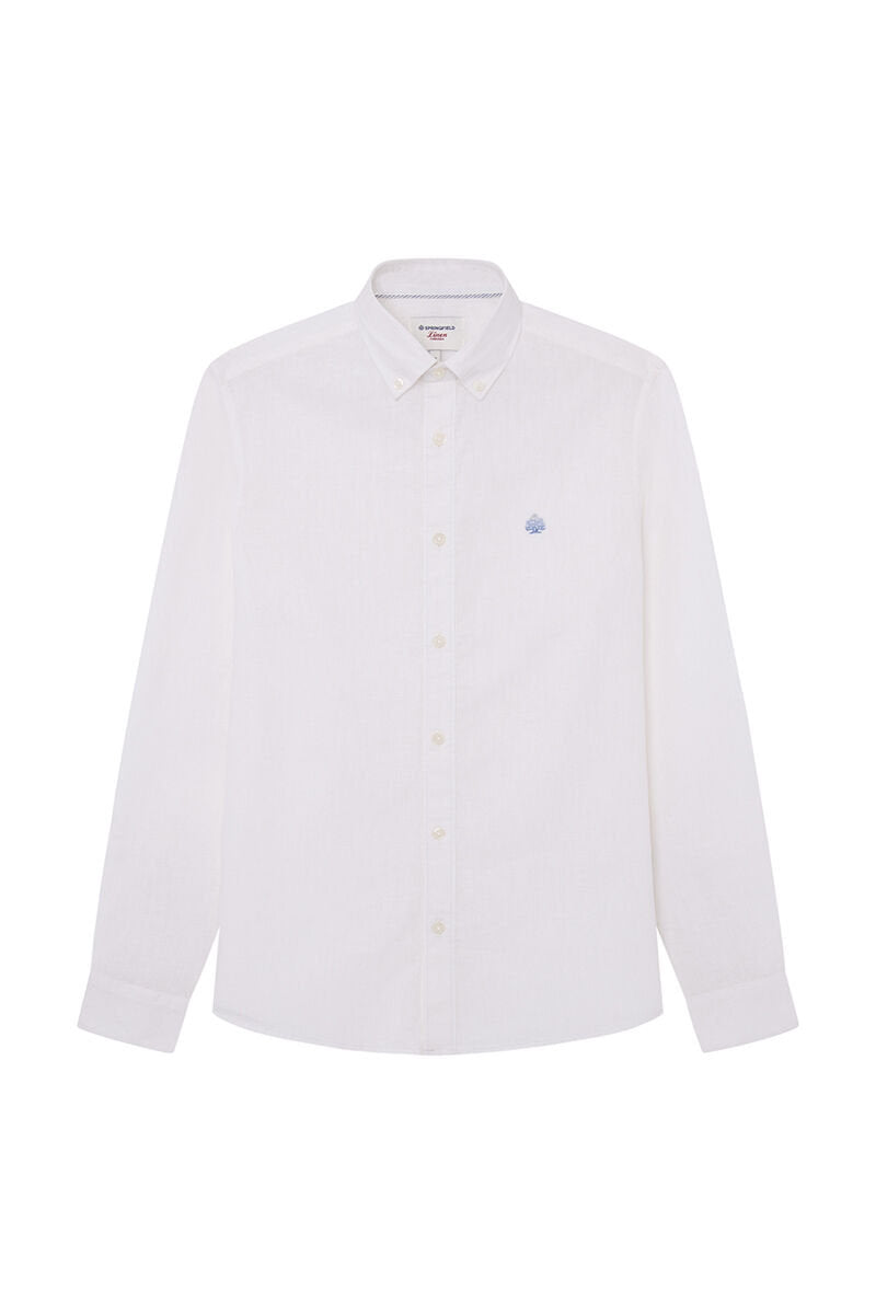 Linen Blend Button Down Shirt_0997752_99_02