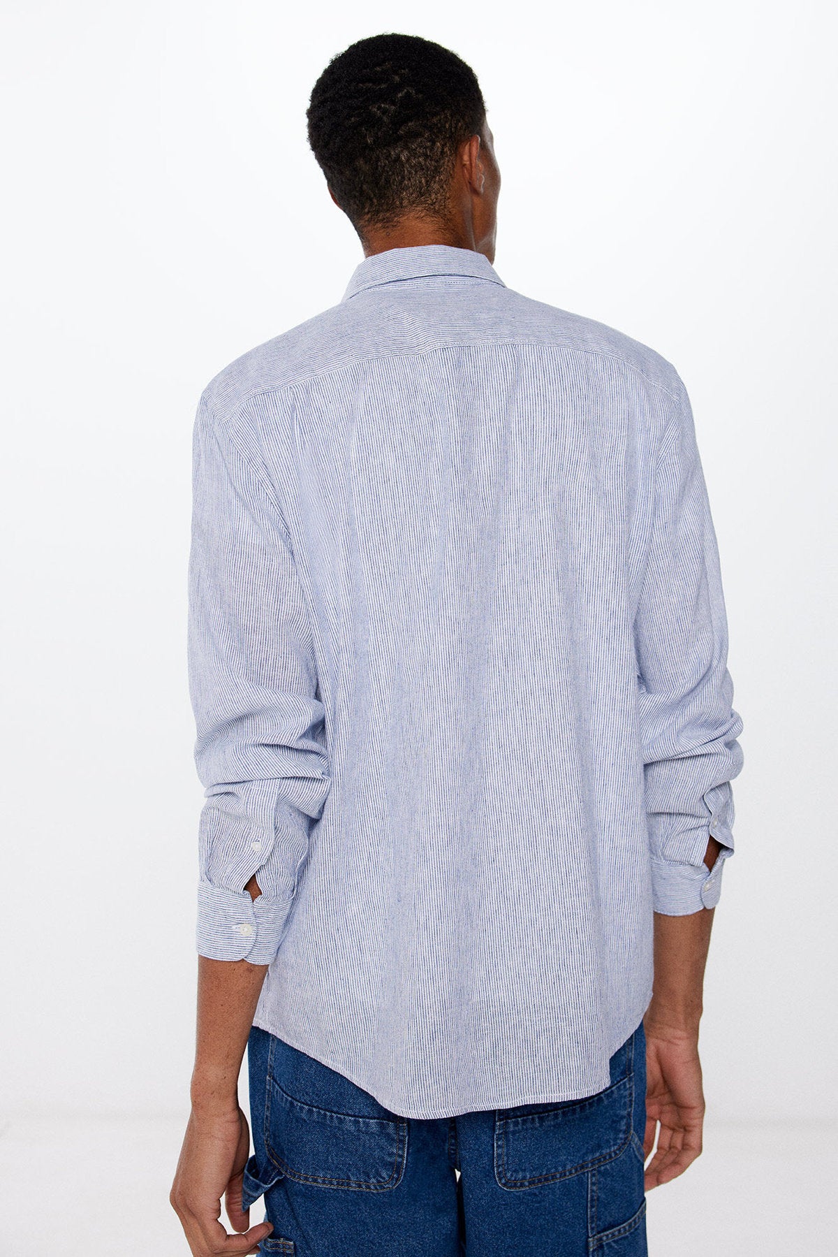 Linen Blend Button Down Shirt_0997753_12_04