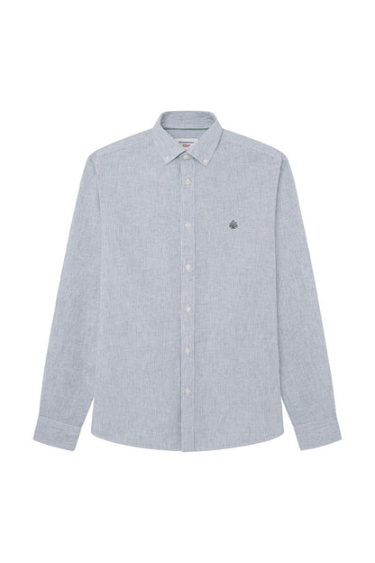 Linen Blend Button Down Shirt_0997753_27_02