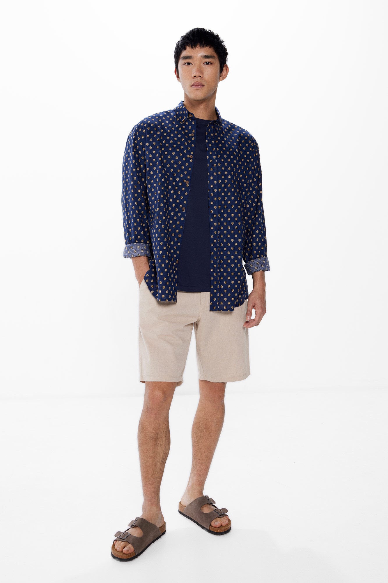 Patterened Button Down Shirt_0997755_12_04