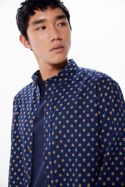Patterened Button Down Shirt_0997755_12_08