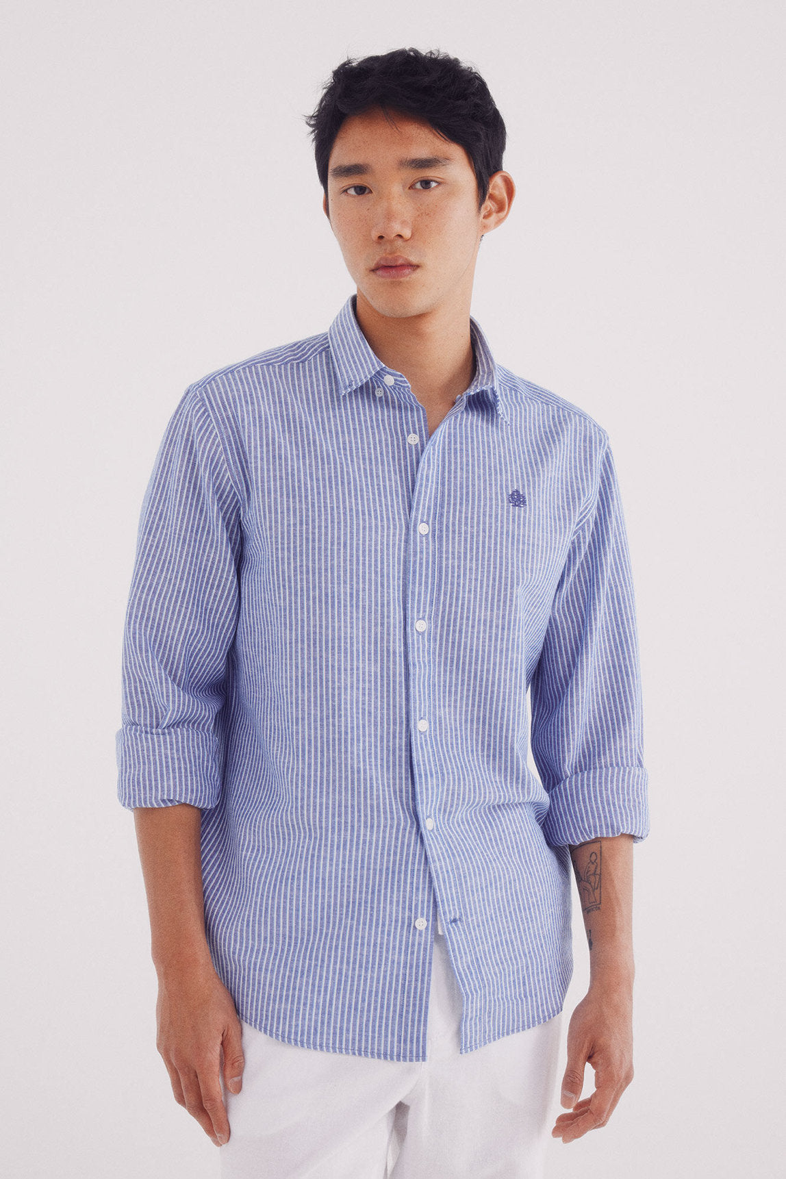 Springfield_Striped Linen Shirt_0999062_12_03