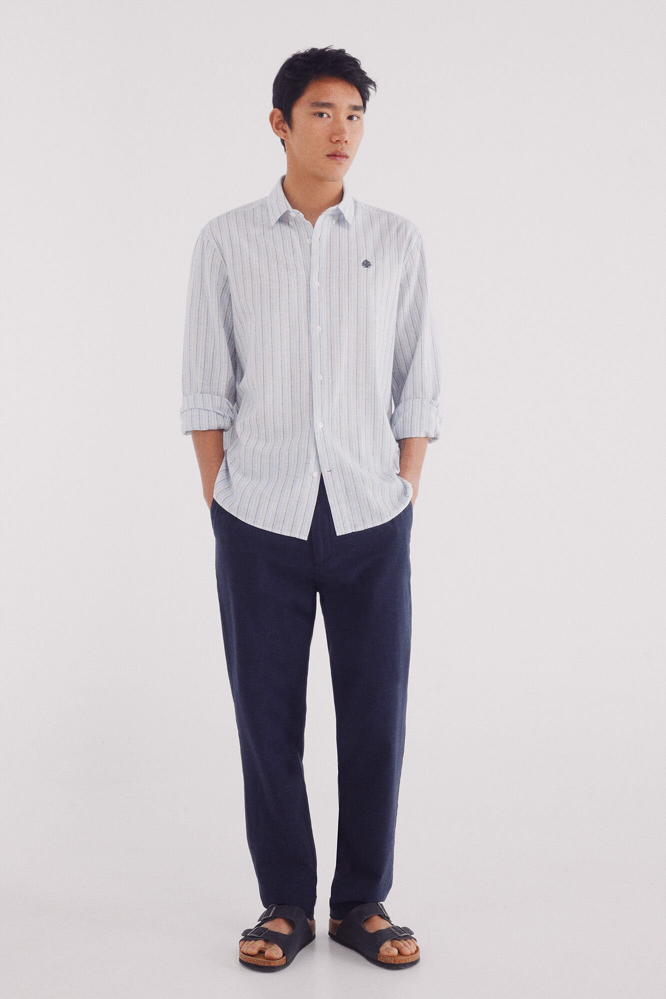 Springfield_Striped Linen Shirt_0999062_96_03