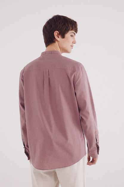 Springfield_Linen Shirt with Mandarin Collar_0999066_74_03