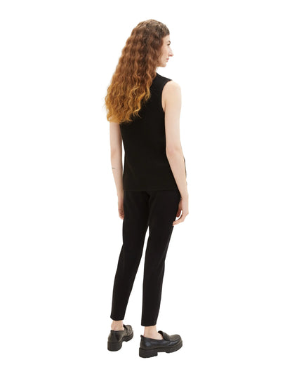 Tom Tailor Deep Black Women Casual Material Trousers SKU: 1008375_14482 Image 02