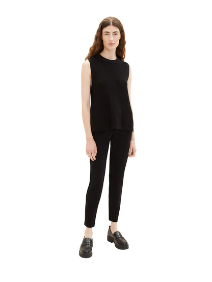 Tom Tailor Deep Black Women Casual Material Trousers SKU: 1008375_14482 Image 03