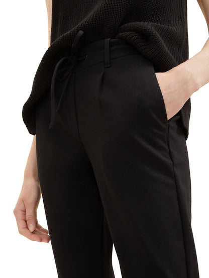 Tom Tailor Deep Black Women Casual Material Trousers SKU: 1008375_14482 Image 04