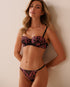 La Vie en Rose_Pink & Black Flowers_Unlined Balconette Bra in Different Cup Sizes_10100179_P00434_01