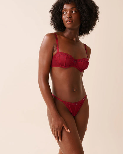 La Vie en Rose_Savvy Red_Unlined Balconette Bra_10100202_60215_03