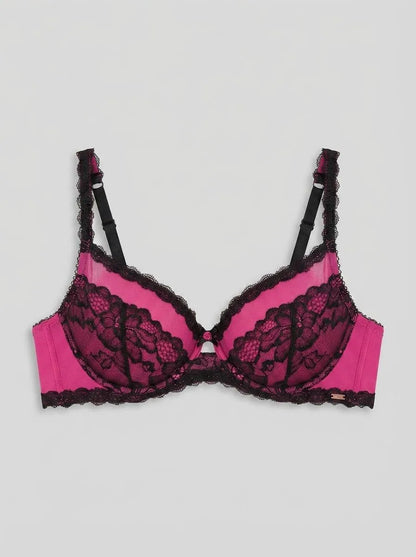 La Vie en Rose_Fuchsia Rose_Unlined Demi Bra in Different Cup Sizes_10100204_60228_00