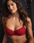 La Vie en Rose_Red Flowers Embroidery_Lightly Lined Flexible Demi Bra_10200550_P60420_01