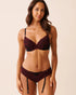 La Vie en Rose_Black & Red Embroidery_Lightly Lined Embroidered Mesh Bra_10200552_P00468_01
