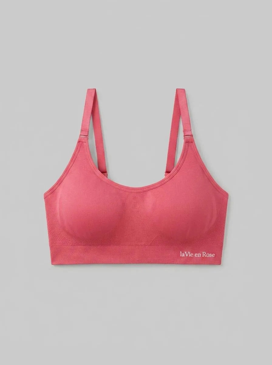 La Vie en Rose_Carmine_Low Impact Racerback Seamless Sports Bra_10200574_60190_00