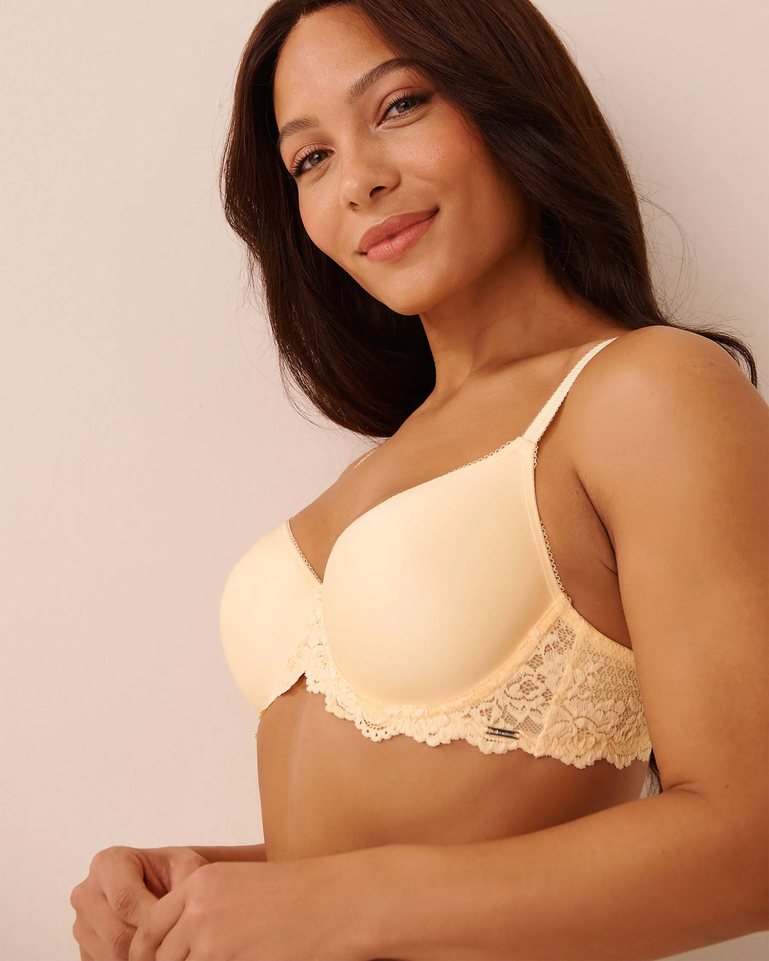 La Vie en Rose Apricot Gelato Women Lightly Lined Contour Bra In Different Cup Sizes SKU: 10200578_70043 Image 03