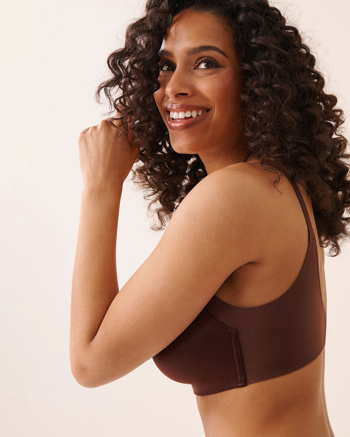 La Vie en Rose Brown Stone Women Lightly Lined Wireless Sleek Back Bra in Different Cup Sizes SKU: 10200621_20131 Image 03