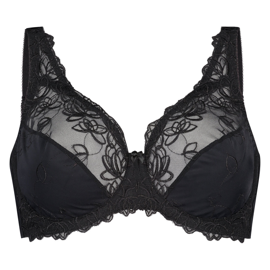 Bra With Lace Cups In Different Cup Sizes_102513_Black_01