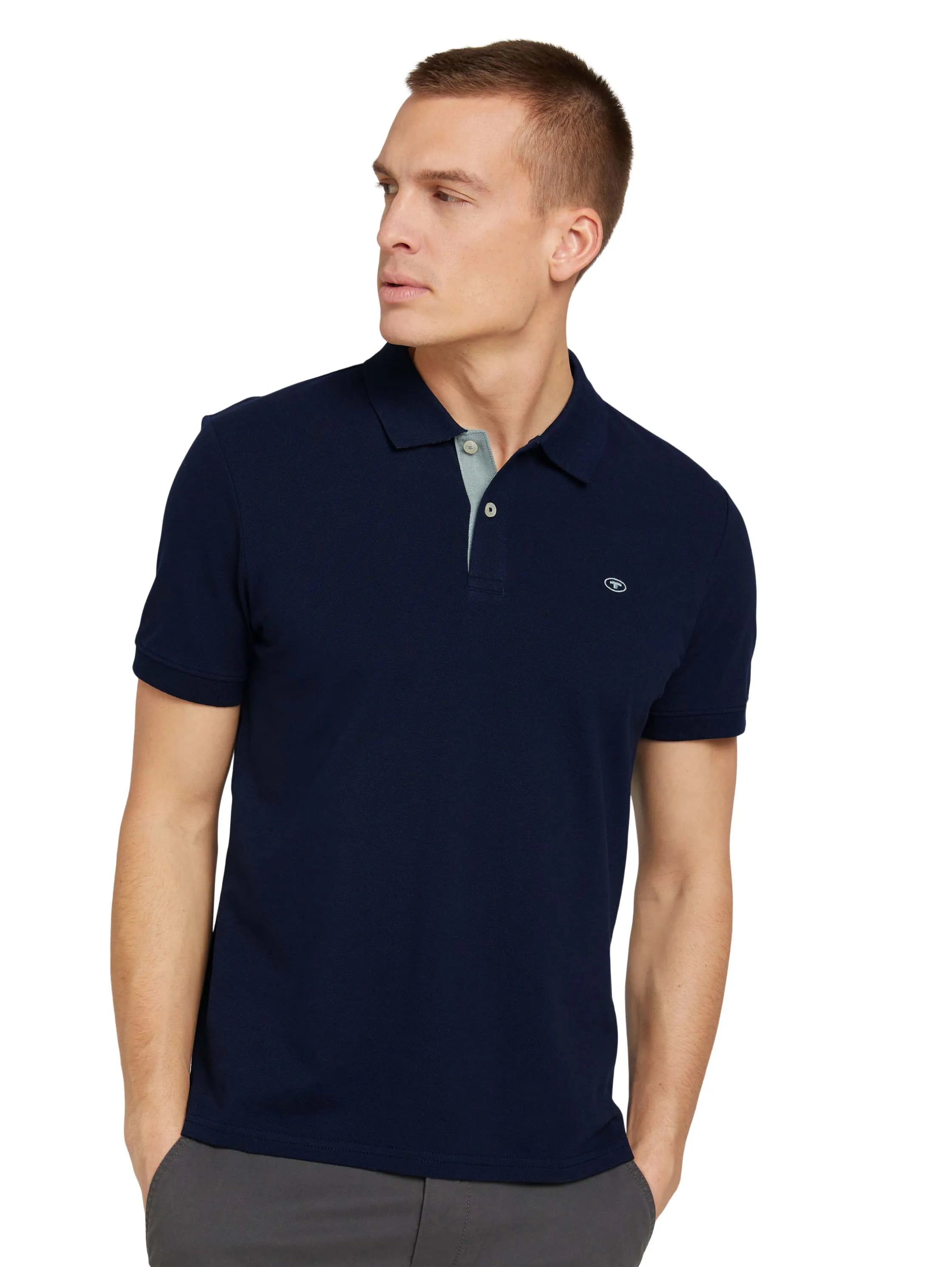 Tom Tailor Sky Captain Blue Men Cotton PiquŽ Polo Shirt SKU: 1027713_10668 Image 03