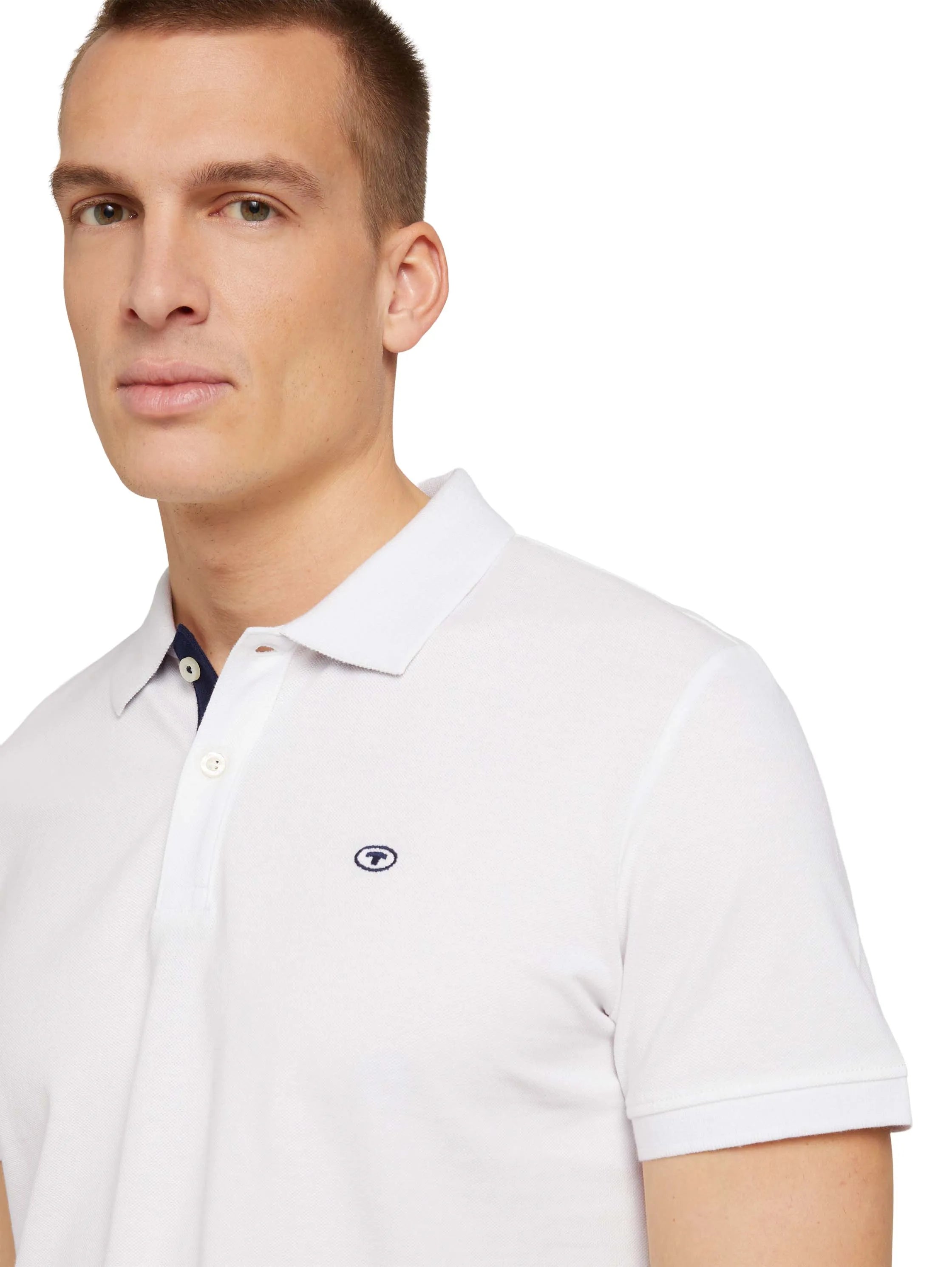 Tom Tailor White Men Cotton PiquŽ Polo Shirt SKU: 1027713_20000 Image 04