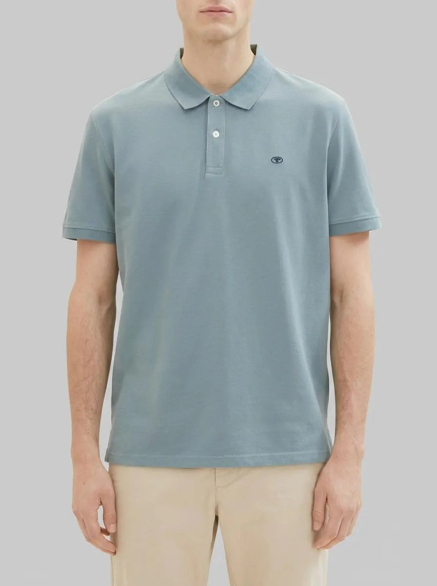 Tom Tailor Grey Mint Men Cotton PiquŽ Polo Shirt SKU: 1027713_27475 Image 00