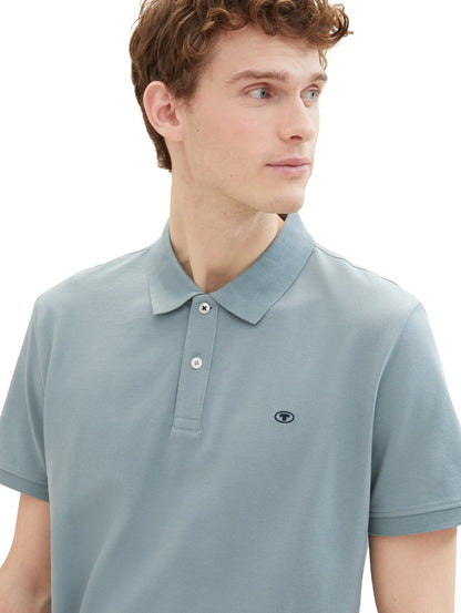 Tom Tailor Grey Mint Men Cotton PiquŽ Polo Shirt SKU: 1027713_27475 Image 04