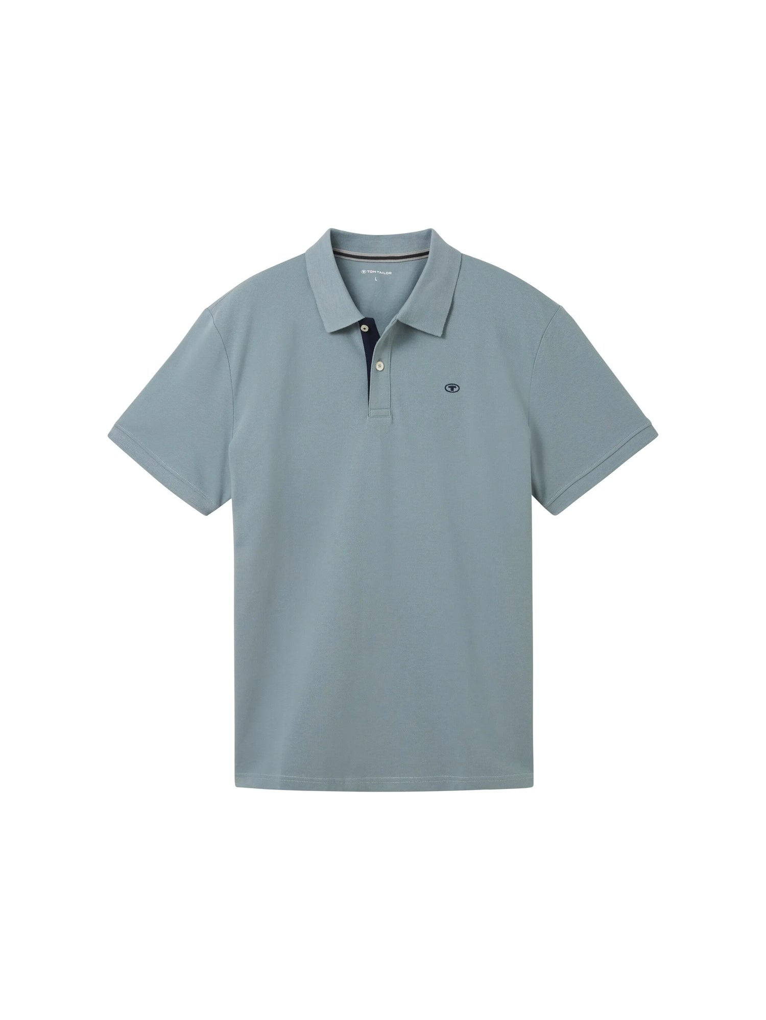 Tom Tailor Grey Mint Men Cotton PiquŽ Polo Shirt SKU: 1027713_27475 Image 06