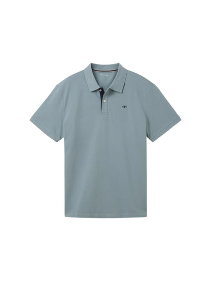 Tom Tailor Grey Mint Men Cotton PiquŽ Polo Shirt SKU: 1027713_27475 Image 06
