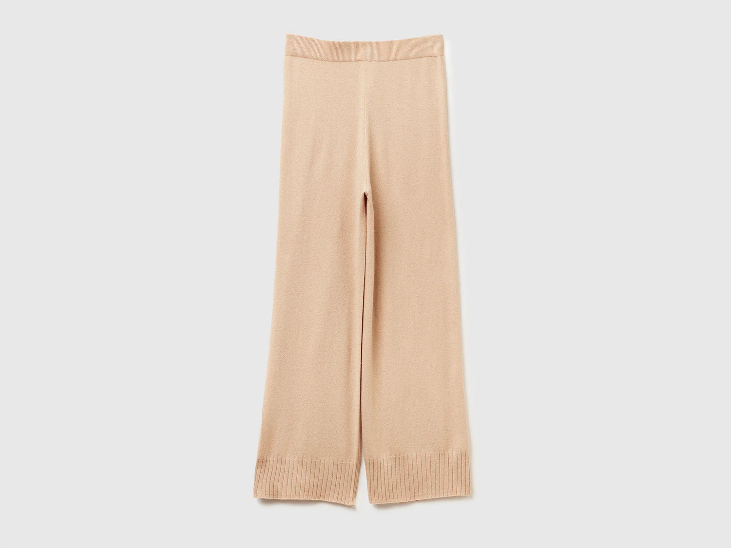 Benetton_Beige_Beige Wide Leg Trousers in Cashmere and Wool Blend_102HDF00Z_994_06