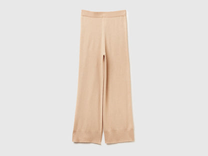 Benetton_Beige_Beige Wide Leg Trousers in Cashmere and Wool Blend_102HDF00Z_994_06