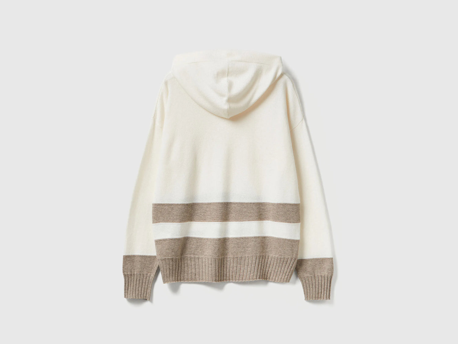 Benetton_Creamy White_Cream Cashmere Blend Sweater with Hood_102HE203V_600_06