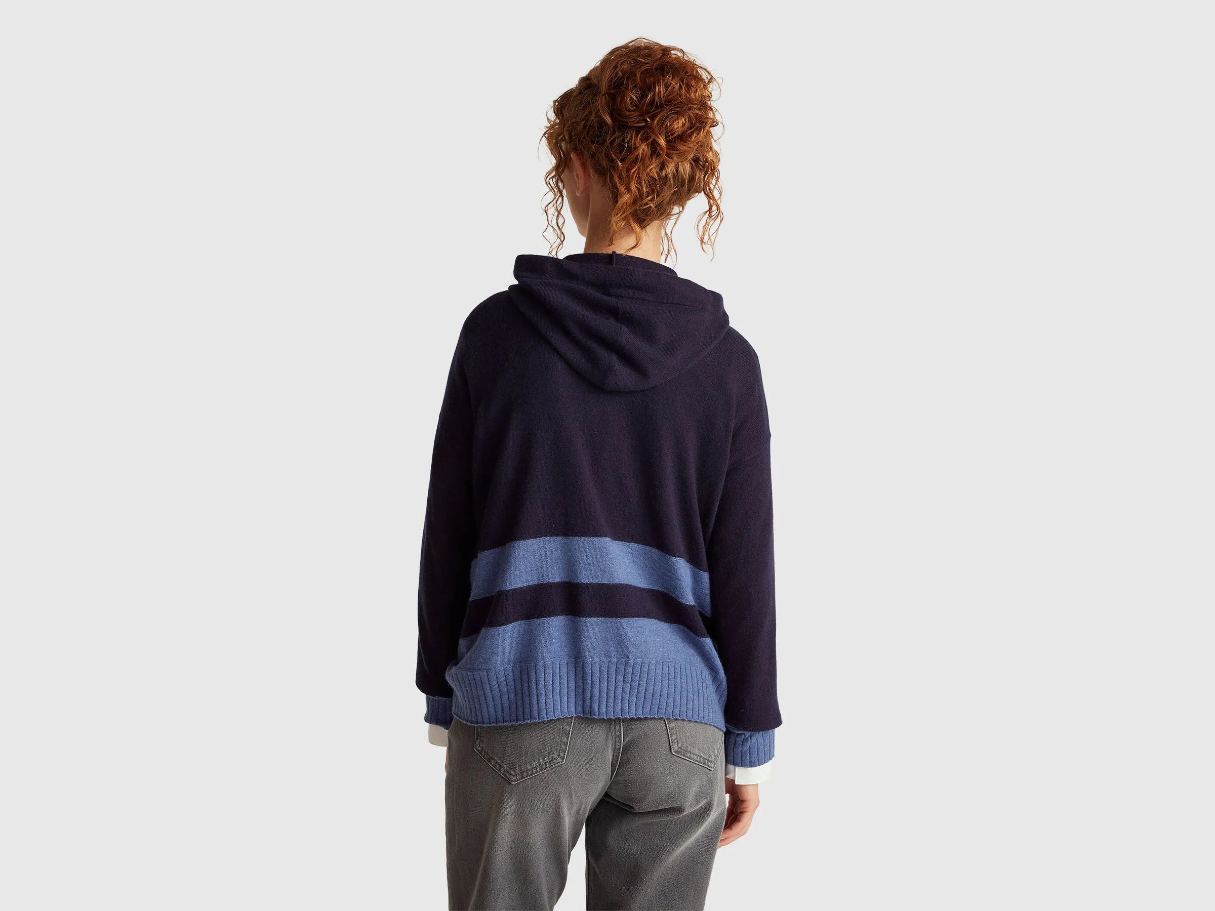 Benetton_Blue_Dark Blue Sweater in Cashmere Blend with Hood_102HE203V_66U_02