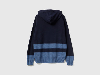 Benetton_Dark Blue_Dark Blue Sweater in Cashmere Blend with Hood_102HE203V_66U_06