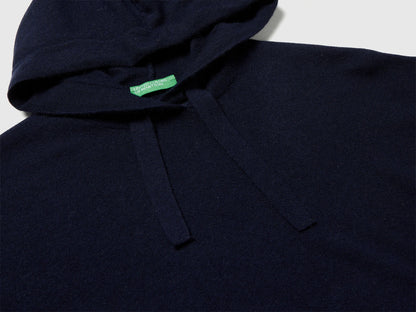 Benetton_Dark Blue_Dark Blue Sweater in Cashmere Blend with Hood_102HE203V_66U_07