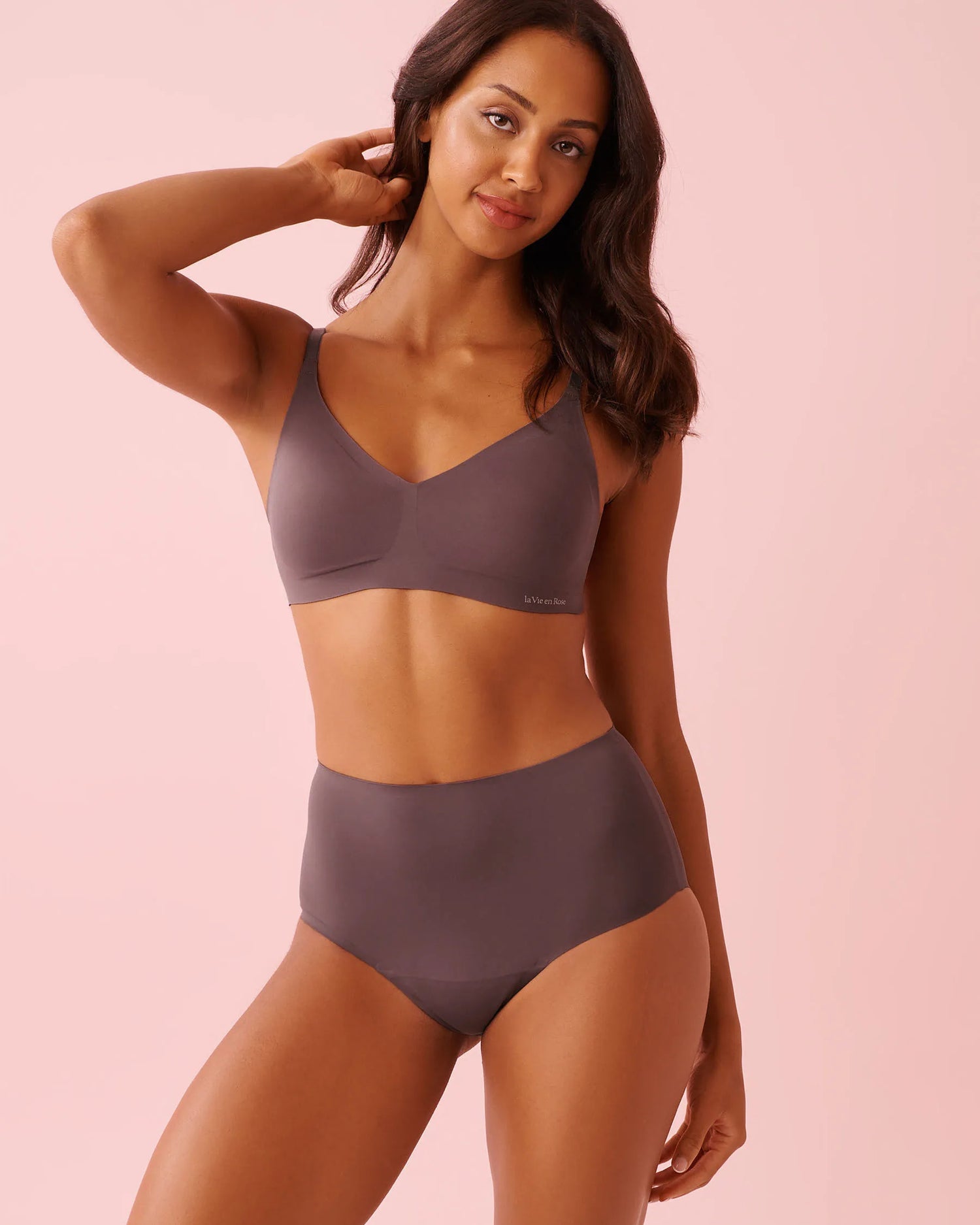 La Vie en Rose_Black Plum_Push-up Lounge Bralette_10300234_50006_02