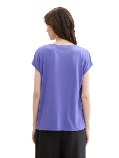 Denim Tom Tailor Vibrant Purple Women Loose-Fit T-Shirt SKU: 1030942_35362 Image 03