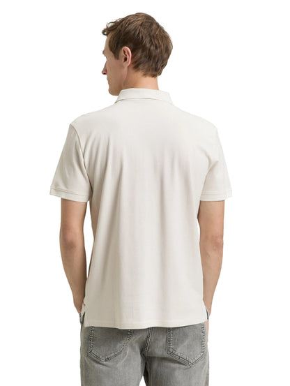 Tom Tailor Gardenia White Men PiquŽ Polo Shirt with Embroidered Logo SKU: 1031006_10348 Image 02