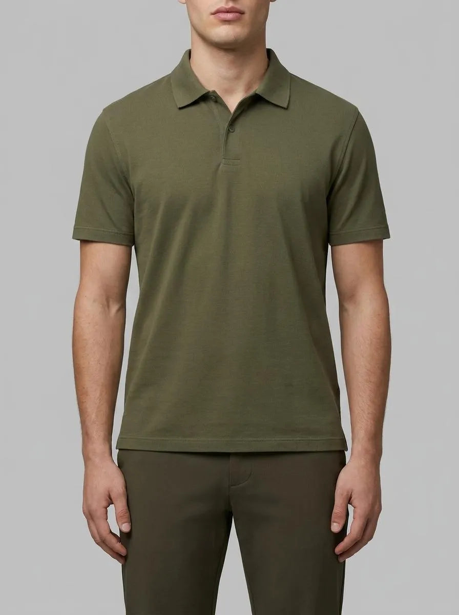 Tom Tailor Deep Forest Green Men PiquŽ Polo Shirt with Embroidered Logo SKU: 1031006_10920 Image 00