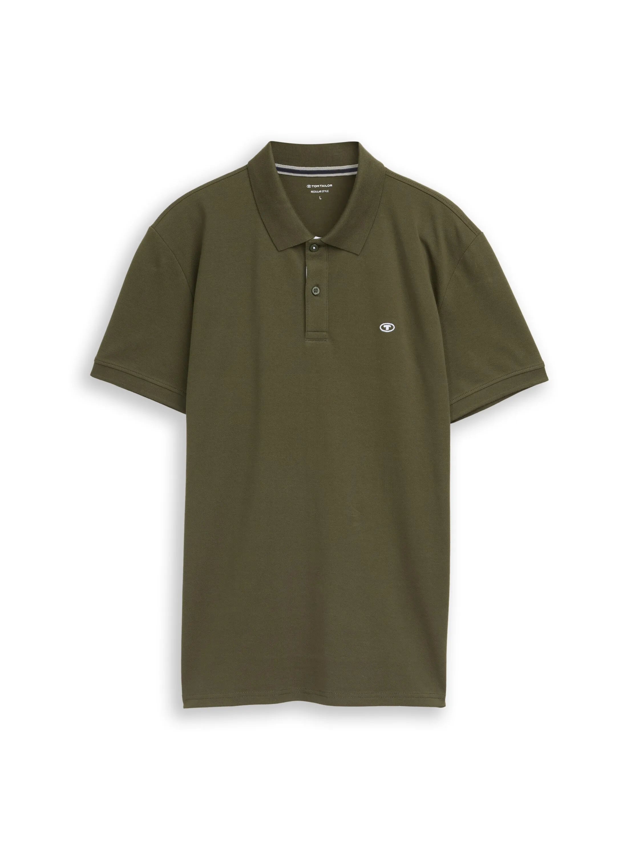 Tom Tailor Deep Forest Green Men PiquŽ Polo Shirt with Embroidered Logo SKU: 1031006_10920 Image 06