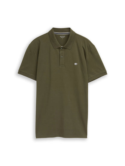 Tom Tailor Deep Forest Green Men PiquŽ Polo Shirt with Embroidered Logo SKU: 1031006_10920 Image 06