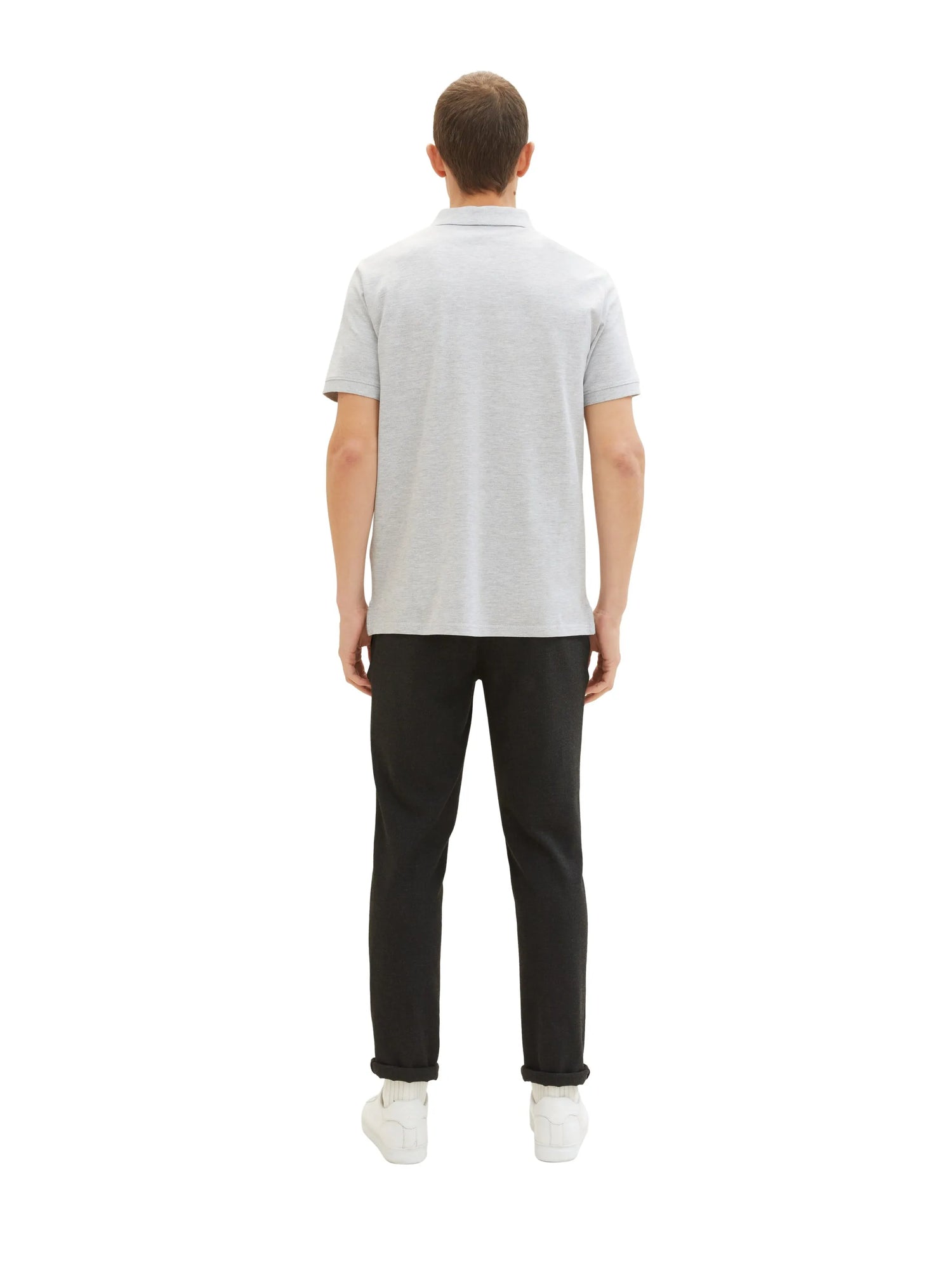 Tom Tailor Grey Heather Melange Men PiquŽ Polo Shirt with Embroidered Logo SKU: 1031006_12035 Image 03