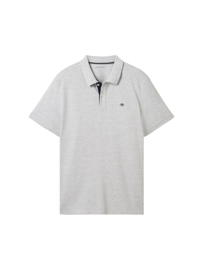 Tom Tailor Grey Heather Melange Men PiquŽ Polo Shirt with Embroidered Logo SKU: 1031006_12035 Image 07
